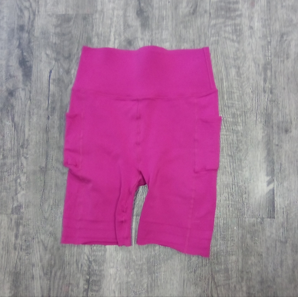Women's Pink High-Waisted Shorts